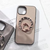 iphone13 ケース レザー リング付き iphone13mini iphone13Pro iphone13ProMAX 本革 マグセーフ対応 magsafe 13 13mini 13pro 13promax アイフォン13 アイフォン13promax スマホリング リング ホルダー スタンド ヒョウ柄 レオパード柄 13ミニ レディース ベージュ 送料無料