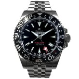 ジーダ ZEEDA デュアルゾーン DUAL-ZONE PIANO BLACK 腕時計 メンズ 自動巻き GMT DU-BK
