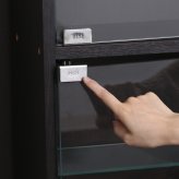 コレクションケース 不二貿易 ハイタイプ 4段 ガラス棚付き 収納機能 高さ180cm 幅48.5cm 奥行29cm ブ フィギュア コミック収納 最適