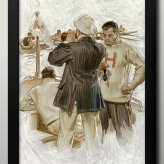 日本製 J C ライエンデッカー A3 サイズ ポスター アート おしゃれ 絵画 インテリア 北欧 イラスト マット紙 艶消し アートパネル 額 フレーム デザイン 壁掛け ギフト 新築祝い ディスプレイ  速達 送料無料