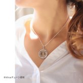 ハワイアンジュエリー ネックレス シルバー ネックレス 刻印 無料 誕生石入れ可 バストークン コイン フラダンサー ロジウムコーティング メダル シルバー925 ギフトラッピング可能 長さ選べる プレゼント ハロウィン 【品番：CG-SP302】