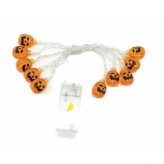ハロウィン 飾り付け LED ガーランド カボチャ 1.5m 10球 ライト 電飾 装飾 コスプレ パーティー インテリア 雑貨 かぼちゃ 電池式 おしゃれ 壁掛け 室内 キャンプ