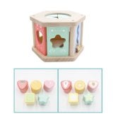 【名入れ】木の積み木 はじめてのつみき もぐもぐボックス 知育玩具 知育 積み木 つみき 子ども 木製 ウッディプッディ おもちゃ パズル 型はめ かたはめ ポットン落とし 天然木 木のおもちゃ 星座 0歳 1歳 10か月 プレゼント
