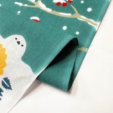 手ぬぐい シマエナガ 冬 かわいい 名入れ対応 雪 注染 日本製 和柄 ギフト プレゼント