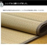 夏ラグ 夏用カーペット い草花ござカーペット 『DXノア 裏貼CP』 江戸間3畳(約174×261cm) (裏:不織布）