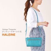 HALEINE 牛革 ミニ ショルダーバッグ レディース 日本製 クロコダイル 型押し ブランド ハンドバッグ ポシェット ミニバッグ インナーバッグ バッグインバッグ 小さめ バッグ 大人 卒業式 入学式 母 ギフト プレゼント 4FB (07000360r)