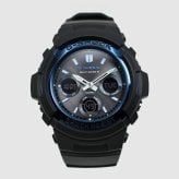 【レビューで延長保証 11年】カシオ CASIO G-SHOCK G-ショック 電波ソーラー AWG-M100A-1A ANALOG-DIGITAL M100 SERIES ブラック ブルー メンズ デジタル 腕時計 ギフト プレゼント【海外正規品】送料無料