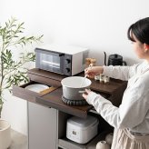 レンジ台 キッチン収納 レンジ下収納 スライドトレー レンジ下スライドテーブル 電子レンジ下ラック オーブン下 家電下 レンジの下収納 引き出し 2杯 80cm レンジラック キッチン 台所 板 スライド スリム：