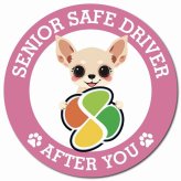 カーサイン 高齢者マーク SENIOR SAFE DRIVER チワックス マグネット 強力 直径13cm 肉球 日本製 車 ステッカー