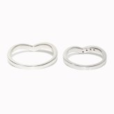 pt900 プラチナV字リング【刻印無料】結婚指輪 マリッジリング V字型 プラチナ900 ダイヤモンド 天然石 4月 誕生石 ハンドメイド 手作り 結婚 結婚式 マリッジ ペアリング メンズ レディース ペア 誕生日 プレゼント ギフト包装 彫金 箱入り Grand Galleria グランドガレリア