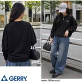 【予約】GERRY ジェリー スウェット ヘンリーネック レディース メンズ gea-m0033 裏起毛 トレーナー 長袖 織りネーム 刺繍 防寒 ビッグシルエット オーバーサイズ アメカジ アウトドア ストリート カジュアル M L XL 2026FW  別注