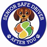 カーサイン 高齢者マーク SENIOR SAFE DRIVER ダックスフンド マグネット 強力 直径13cm 肉球 日本製 車 ステッカー