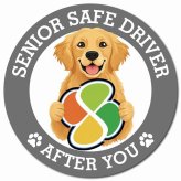 カーサイン 高齢者マーク SENIOR SAFE DRIVER ゴールデンレトリバー マグネット 強力 直径13cm 肉球 日本製 車 ステッカー