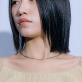 ネックレス アズキ ステンレス チェーン ニッケルフリー 金属アレルギー対応 ペアアクセ シンプル お揃い