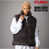 FUBU フブ 中綿ベスト メンズ フェイクファー パファー ダブルジップ エコダウン アウター ストリート あったか 防寒 保温 ヒップホップ ダンス オーバーサイズ ビッグシルエット 秋冬 M L XL XXL 大きいサイズ レディース fam-62306 2026FW karlas