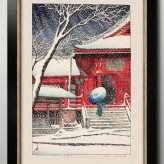 日本製 川瀬巴水 A3 サイズ ポスター アート おしゃれ 絵画 インテリア 北欧 イラスト マット紙 艶消し アートパネル 額 フレーム デザイン 壁掛け ギフト 新築祝い ディスプレイ  速達 送料無料