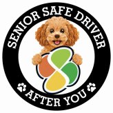 カーサイン 高齢者マーク SENIOR SAFE DRIVER キャバプー ステッカー シール 直径13cm 肉球 日本製 車