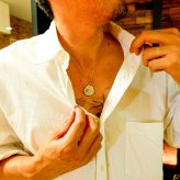 ハワイアンジュエリー ネックレス ターコイズ レディース メンズ ステンレス 石 スクロール シルバー 金属アレルギー チェーン付き サージカルステンレス つけっぱなしOK プレゼント ペア