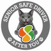 カーサイン 高齢者マーク SENIOR SAFE DRIVER コラット ステッカー シール 直径13cm 肉球 日本製 車