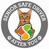 カーサイン 高齢者マーク SENIOR SAFE DRIVER オシキャット ステッカー シール 直径13cm 肉球 日本製 車