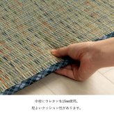 チェア 椅子 クッション ベンチパッド い草 チェック柄 調湿 空気清浄 お手入れ簡単 約35×100cm 新生活
