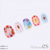 ネイルシール TSUMEKIRA ツメキラ es うらなか りか プロデュース なつまつり ES-URA-006 夏ネイル 花火 縁日 風鈴 蚊取り線香 セルフネイル 貼るだけ マニキュア ジェルネイルアート