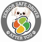 カーサイン 高齢者マーク SENIOR SAFE DRIVER チワマル ステッカー シール 直径13cm 肉球 日本製 車