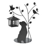 シルエットソーラー ライト Tree＆Dog 庭 ガーデンライト 屋外 防雨 おしゃれ 玄関 エントランス ソーラーライト LED ガーデニング オブジェ 置物 飾り 太陽光発電 北欧風 セトクラフト