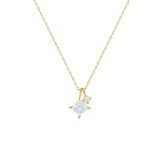 【無料ラッピング】  ヨンドシー 4℃ EAU DOUCE４℃ K10イエローゴールド ネックレス アクアマリン ホワイト トパーズ ブランド 正規品 新品 ギフト プレゼント 人気 おすすめ 誕生日 記念日 クリスマス 送料無料