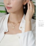 ハワイアンジュエリー シルバー ネックレス スターフィッシュ ヒトデ ひとで 海星 ジルコニア シルバー925 ギフトラッピング可能 長さ選べる イエローコーティング aumakua メンズ レディース 誕生日 プレゼント ハロウィン 【品番：cg-445-11-02】