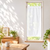 小窓カーテン43×90cm 突っ張り棒対応 目隠し 昇華転写用生地 タペストリー 棒通し 無地 生地 DIY ハンドメイド