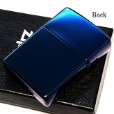 ZIPPO ライター 鏡面 ブルーチタン ジッポ 美しい おしゃれ チタニウムコーティング シンプル 彫刻 チタン加工 かっこいい メンズ プレゼント レディース ギフト