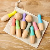 木製 ボウリングセット 子供 おもちゃ カラフル ピン ボール 室内遊び ごっこ遊び 指先遊び 知育玩具 男の子 女の子 6歳 誕生日 プレゼント ギフト 入園祝い