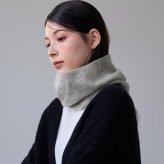 スヌード レディース カシミヤ 100% カシミヤスヌード ニットスヌード カシミヤニット 防寒 軽量 薄手 自転車 バイク 通勤 通学 寒さ対策 ライトグレー シンプル ユニセックス 暖かい ギフト プレゼント 7F 【ネコポスで送料無料】(02000350r)