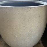 鉢カバー おしゃれ 大型 15号 11号 M S サイズ 植木鉢 KONTON コントン ループス イグニアス 丸型 ラウンド ファイバーストーン 軽量 室内 屋内 高級 北欧 モダン ナチュラル 観葉植物用 サボテン 多肉植物 特大 玄関 プランター 底穴なし オフホワイト チャコール