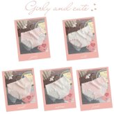 5枚セット　10代キッズショーツ　ガールズショーツ　ジュニアパンツ　ジュニア下着 レディースパンツ 綿92％ 女性ショーツ 子供パンツ 子供下着 キッズ ジュニア 子供 インナー 肌着　通気性　可愛い　抗菌　快適　　肌さわりストレッチ性　M　L　XL