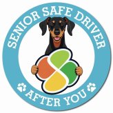カーサイン 高齢者マーク SENIOR SAFE DRIVER ドーベルマン マグネット 強力 直径13cm 肉球 日本製 車 ステッカー