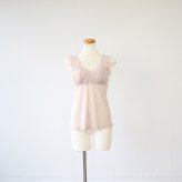 【送料無料】シルク レディース 婦人 女性用 肌着 正絹 ブラ無しでも着れるソフトカップ付き♪レディース レース付きソフトカップ付きシルクキャミソール 2色 下着 肌着