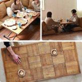 infinite 昇降ダイニングテーブル IFDT0311 完成品 ダイニングテーブル ガス圧昇降 食卓 センターテーブル リビング ダイニング ヴィンテージ 古材風 天然木 無段階 高さ調節 杉 スギ エイジング加工 ビンテージ 新生活