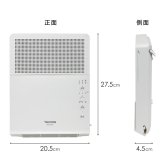 ヒーター 壁掛け セラミックヒーター 温風 送風 超軽量 壁掛け用 2段階切替 800W/400W 脱衣所 洗面所 トイレ 壁掛けヒーター 脱衣所ヒーター トイレヒーター TEKNOS テクノス WTS-801