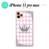 iPhone11ProMax iPhone11pro max スマホケース ハードケース 王冠 ピンク メンズ レディース nk-i11pm-1451
