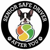 カーサイン 高齢者マーク SENIOR SAFE DRIVER ボストンテリア ステッカー シール 直径13cm 肉球 日本製 車