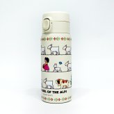 アルプスの少女ハイジ ワンプッシュ ステンレス ボトル 真空二重 350ml 軽量 水筒 ハイジ 保温 保冷 魔法瓶 ヨーゼフ  木もれ陽の下で
