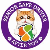 カーサイン 高齢者マーク SENIOR SAFE DRIVER エキゾチックショートヘア ステッカー シール 直径13cm 肉球 日本製 車