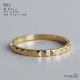 ステンレス スタッズリング 細身 カットリング ゴールドリング 指輪 シンプル キラキラ お洒落 ピンキー 細め ワンポイント プチプラ レディース 女性 金属アレルギー対応