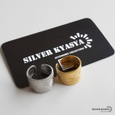 ステンレス 幾何学模様リング ごつめ メタルリング オープンリング ワイドリング ゴールド シルバー 指輪 太め 大きめ 存在感 お洒落 個性的 プチプラ 柄 レディース 女性 金属アレルギー対応