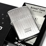 ZIPPO アーマー Lineage 1932 Vertical ジッポ ライター おしゃれ エングレービング サテンシルバー 縦ライン 彫刻 ロゴ かっこいい ギフト メンズ 渋い プレゼント