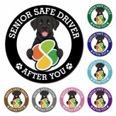 カーサイン 高齢者マーク SENIOR SAFE DRIVER ラブラドール マグネット 強力 直径13cm 肉球 日本製 車 ステッカー
