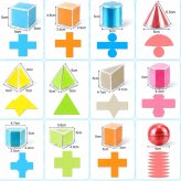 算数セット 立体図形 12個セット 幾何学モデル 3D 幾何立体 カラフル 図形学習 形状認識 空間把握 算数学習 小学生 教室 家庭学習 教材 デモンストレーション LB0HKW883PR