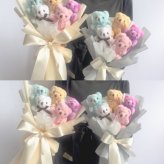 ぬいぐるみブーケ 【 くま束 】 かわいい花束 ランキング1位 発表会 誕生日 生誕祭 イベント 差し入れ 出産祝い 周年祝い 結婚式 結婚祝い 卒業祝い 卒園祝い 入学祝い 入園祝い 開店祝い くま ぬいぐるみ テディベア 花束 くま好き プレゼント